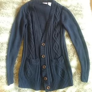 Navy alloy cardigan sz xs